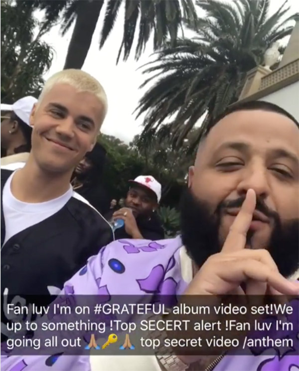 Video Dj Khaled Justin Bieber S New Song Secret Video W Chance The Rapper Hollywood Life