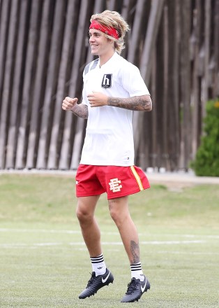 Justin Bieber
Justin Bieber out and about, Los Angeles, USA - 07 Apr 2018
Justin Bieber playign soccer with friends in Los Angeles