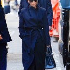 Jennifer Lopez And Alex Rodriguez Wear Matching Coats While Departing Their Apartment In New York