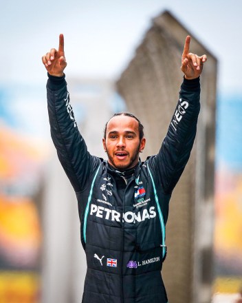 November 15, 2020, Istanbul Park Circuit, Istanbul, Formula 1 DHL Turkish Grand Prix 2020, in the picture winner and dawith for the 7th time Formula 1 World Champion Lewis Hamilton (GB # 44), Mercedes-AMG Petronas F1 Team | usage worldwide Photo by: Hasan Bratic/picture-alliance/dpa/AP Images