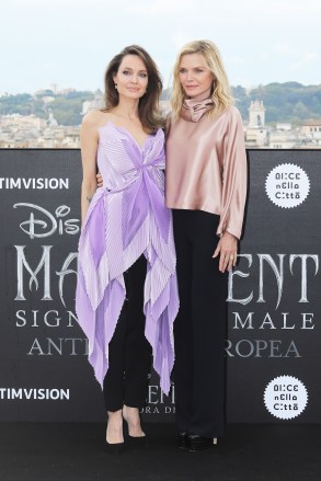 Angelina Jolie and Michelle Pfeiffer
'Maleficent - Mistress Of Evil' film photocall, Rome, Italy - 07 Oct 2019