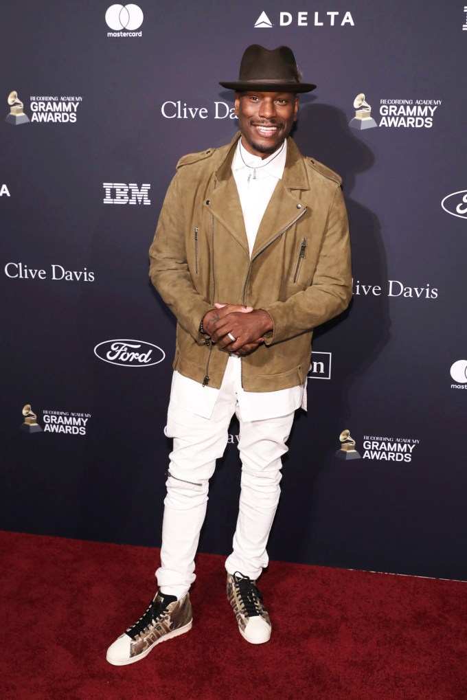 Tyrese Gibson attends a pre-Grammy gala.