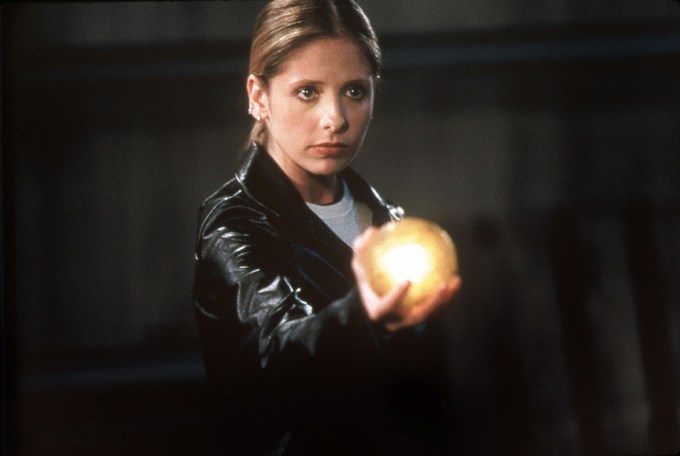 Buffy Holds The Dragon Sphere