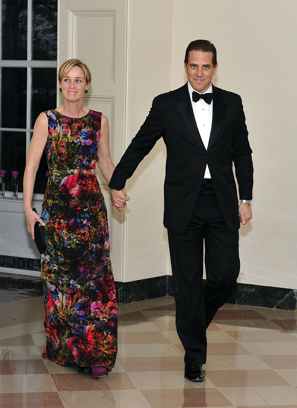 Hunter Biden and Kathleen Biden arrive for the Official Dinner honoring Prime Minister David Cameron
