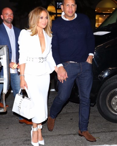 New York, NY  - Jennifer Lopez & Alex Rodriguez arrive to Ulta Beauty for a perfume launch party this evening. J-Lo stuns in an all-white look for her outing.

Pictured: Jennifer Lopez, Alex Rodriguez

BACKGRID USA 26 SEPTEMBER 2019 

BYLINE MUST READ: BlayzenPhotos / BACKGRID

USA: +1 310 798 9111 / usasales@backgrid.com

UK: +44 208 344 2007 / uksales@backgrid.com

*UK Clients - Pictures Containing Children
Please Pixelate Face Prior To Publication*