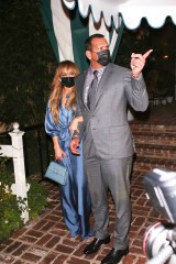 West Hollywood, CA  - Jennifer Lopez and Alex Rodriguez seen exiting San Vicente Bungalows looking classy after enjoying a romantic dinner date.

Pictured: Jennifer Lopez, Alex Rodriguez

BACKGRID USA 13 OCTOBER 2020 

USA: +1 310 798 9111 / usasales@backgrid.com

UK: +44 208 344 2007 / uksales@backgrid.com

*UK Clients - Pictures Containing Children
Please Pixelate Face Prior To Publication*