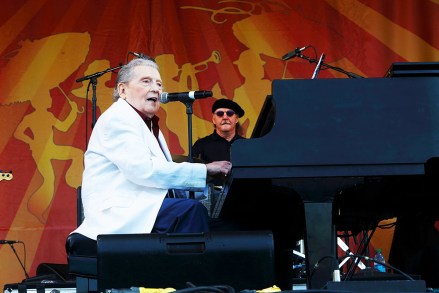 Jerry Lee Lewis performs at the New Orleans Jazz & Heritage Festival, in New Orleans, Louisiana 2015 Jazz & Heritage Festival - Weekend 2 - day 3, New Orleans, USA