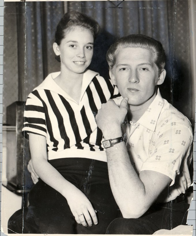 Singer Jerry Lee Lewis Pictured With His 15-year-old Bride Myra Gale Brown.