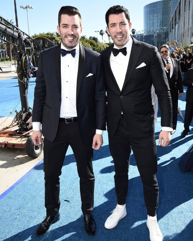 Jonathan Scott, Drew Scott. Jonathan Scott, left, and Drew Scott arrive at the 70th Primetime Emmy Awards, at the Microsoft Theater in Los Angeles
70th Primetime Emmy Awards - Limo Drop Off, Los Angeles, USA - 17 Sep 2018