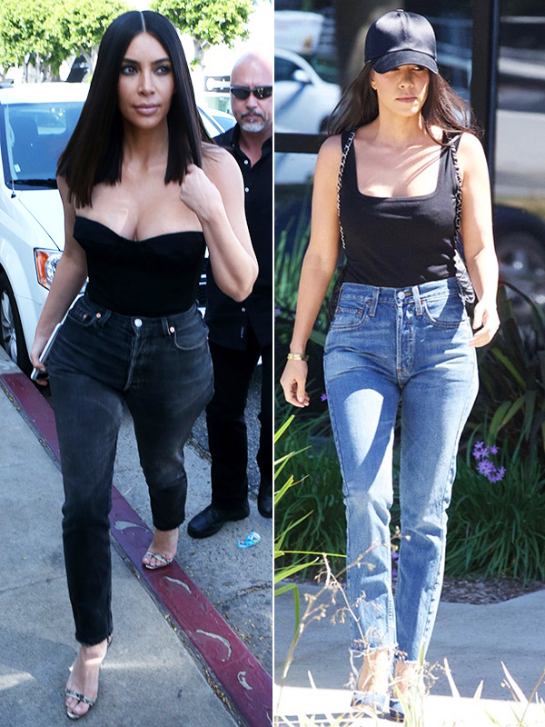 Kim Kardashian S Mom Jeans — Copies Kourtney Kardashian S Look Just A