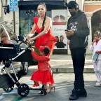 *EXCLUSIVE* Nick Cannon steps out with baby momma Brie Tiesi and a gaggle of cuteness on Valentine's Day
