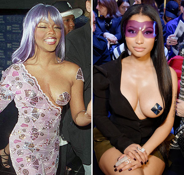 ...do you think she beat Lil Kim's classic look from the 1999 VMAs? 