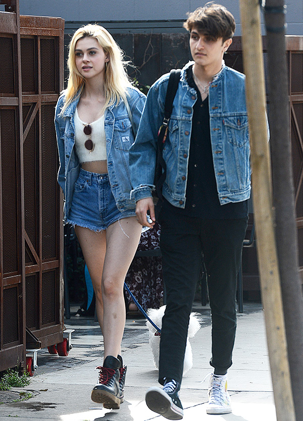 [pics] Anwar Hadid And Nicole Peltz In Matching Outfits Rocking Denim