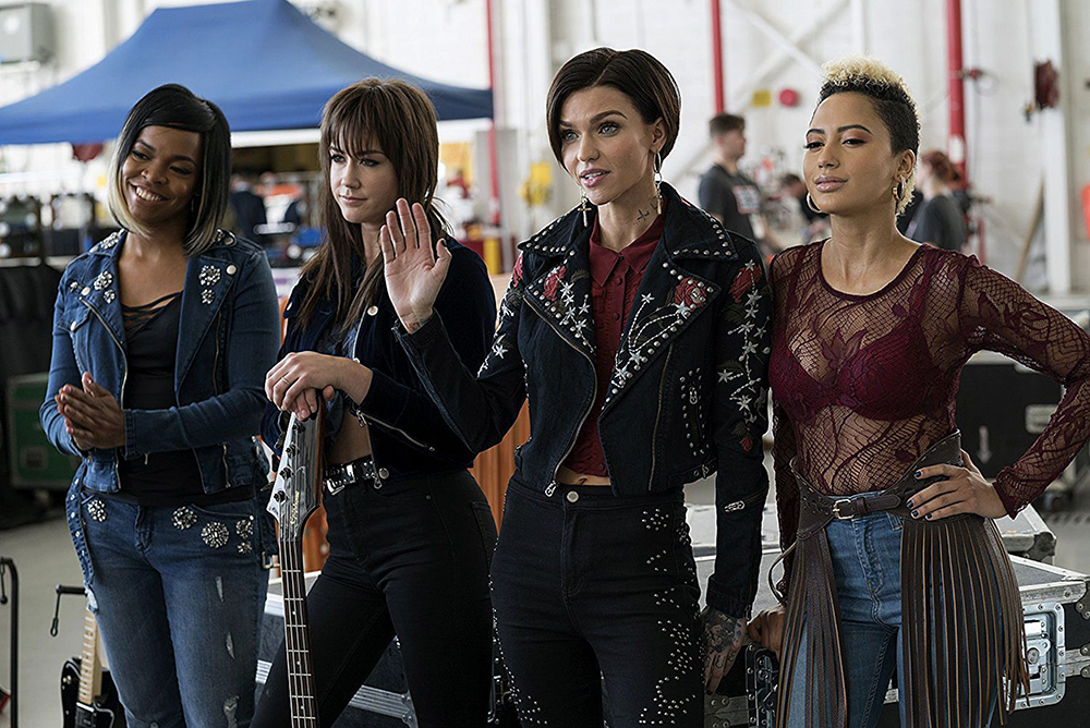 Editorial use only. No book cover usage.
Mandatory Credit: Photo by Universal/Kobal/Shutterstock (9296596c)
Venzella Joy, Hailee Steinfeld, Ruby Rose, Andy Allo
"Pitch Perfect 3" Film - 2017