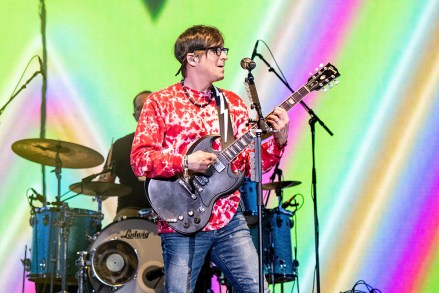 Rivers Cuomo of Weezer performs at the Coachella Music & Arts Festival at the Empire Polo Club, in Indio, Calif
2019 Coachella Music And Arts Festival - Weekend 1 - Day 2, Indio, USA - 13 Apr 2019