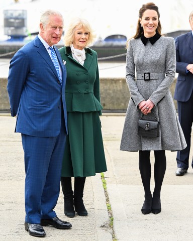 Prince Charles, Camilla Duchess of Cornwall and Catherine Duchess of Cambridge Royal visit to The Prince's Foundation, Trinity Buoy Wharf, London, UK - 03 Feb 2022 The Prince of Wales, Founder and President of The Prince's Foundation, accompanied by The Duchess of Cornwall and The Duchess of Cambridge visit The Foundation's Trinity Buoy Wharf, a training site for arts and culture.