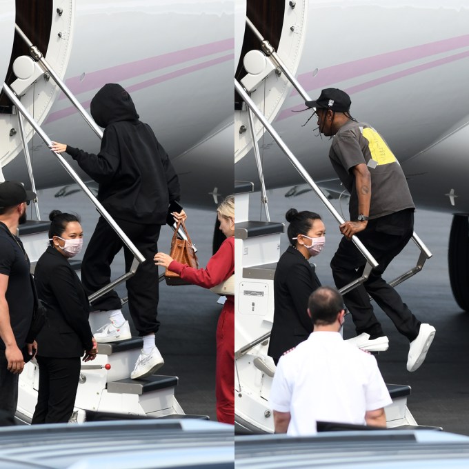 Kylie Jenner & Travis Scott Leave Miami Together