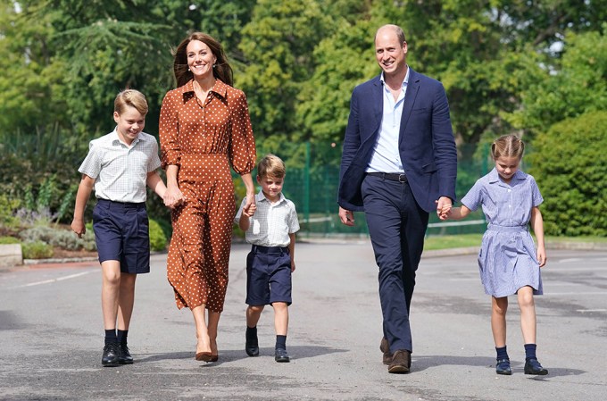 Kate Middleton & Prince William Take Their Kids To Their 1st Day Of School