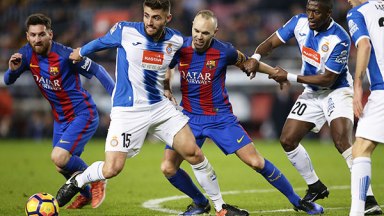 Barcelona plays Espanyol In La Liga