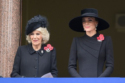 Camilla Queen Consort and Catherine Princess of Wales Remembrance Sunday, Cenotaph Service, London, UK - 13 Nov 2022