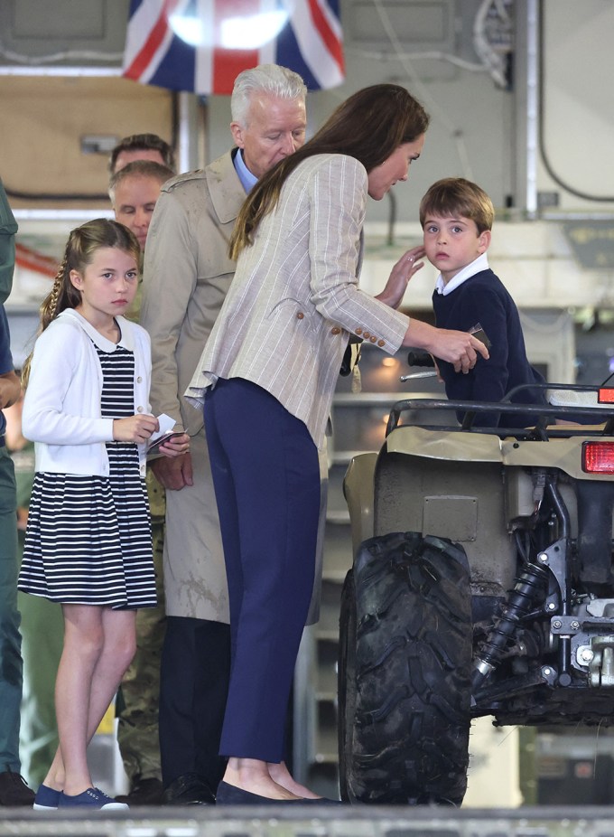Princess Kate, Prince Louis, & Princess Charlotte Attend The Air Show