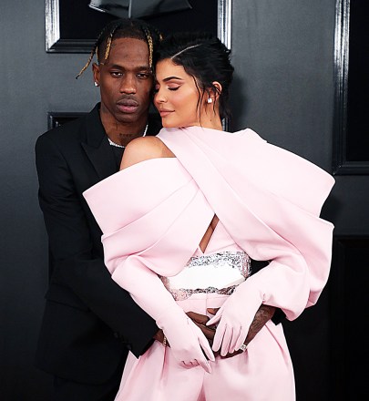 Kylie Jenner dan Travis Scott Penghargaan Grammy Tahunan ke-61, Kedatangan, Los Angeles, AS - 10 Feb 2019