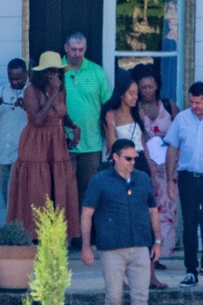 ** RIGHTS: ONLY UNITED STATES, AUSTRALIA, CANADA, NEW ZEALAND ** Châteauneuf-du-Pape, FRANCE  - *EXCLUSIVE*  - Former President Barack Obama went to visit with his wife Michelle and his daughters Malia and Sasha, at the Chateau Vaudieu in Châteauneuf-du-Pape on June 17, 2019. Their visit included the vineyards, wine tasting and course "olfactory" and "oenology" with Provencal wines.Pictured: Barack Obama, Michelle Obama, Malia Ann Obama, Sasha ObamaBACKGRID USA 17 JUNE 2019 BYLINE MUST READ: Best Image / BACKGRIDUSA: +1 310 798 9111 / usasales@backgrid.comUK: +44 208 344 2007 / uksales@backgrid.com*UK Clients - Pictures Containing ChildrenPlease Pixelate Face Prior To Publication*