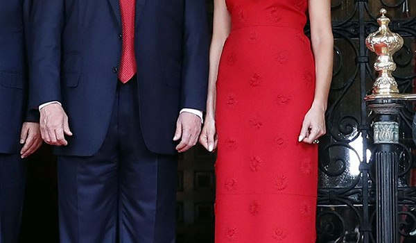 melania trump red dress