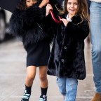 Kourtney Kardashian her daughter Penelope Disick and niece North West walking around Central Park with Simon Huck