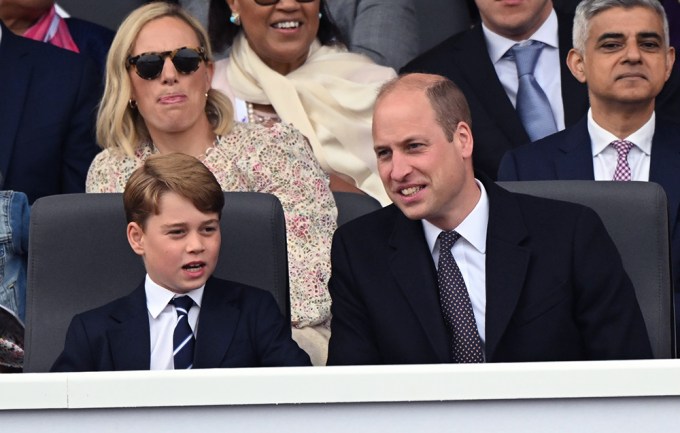 Prince William & Prince George at the Platinum Jubilee Pageant