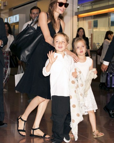 Angelina Jolie and children Knox Jolie-Pitt and Vivienne Jolie-PittAngelina Jolie and family at Narita International airport, Tokyo, Japan - 21 Jun 2014Angelina Jolie and family arrives in Japan to attend the Japanese premiere of the movie 'Maleficent', which will be released on July 5th