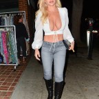 Donna Jeanette D'Errico leaves little to the imagination as she steps out with friends in Santa Monica!