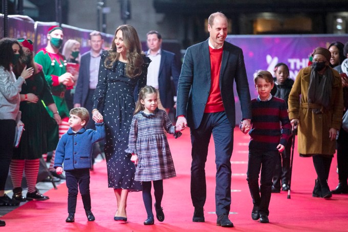 Prince William and his family on red carpet