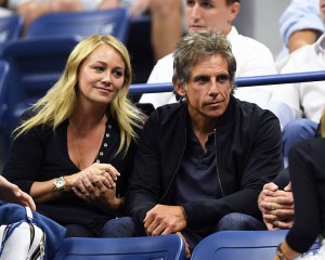 FLUSHING NY- SEPTEMBER 06: Christine Taylor and Ben Stiller are seen watching Novak Djokovic Vs Jo Wilfred Tsonga on Arthur Ashe Stadium at the USTA Billie Jean King National Tennis Center on September 6, 2016 in Flushing Queens. Credit: mpi04/MediaPunch/IPX