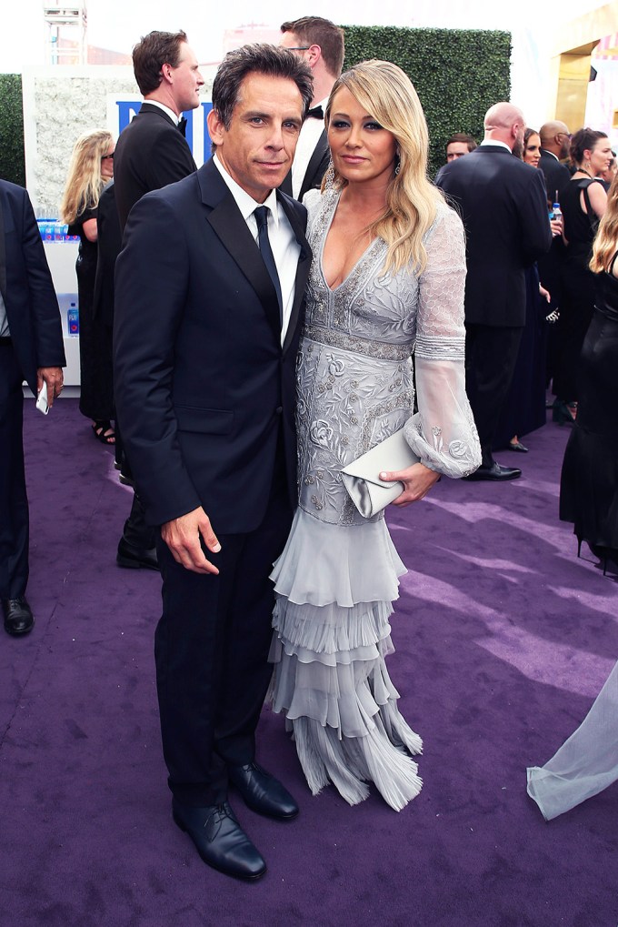 Ben Stiller & Christine Taylor Attend Emmys