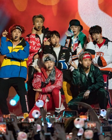 Korean K-pop band 'BTS'
'Jimmy Kimmel Live' TV show, Los Angeles, USA - 15 Nov 2017