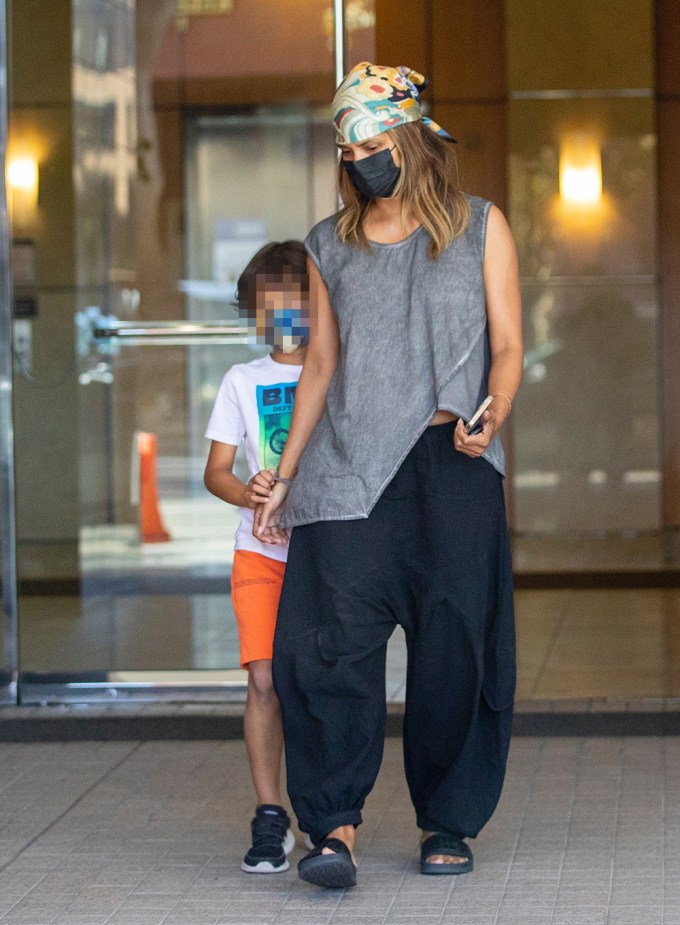 Halle Berry with son Maceo in Beverly Hills