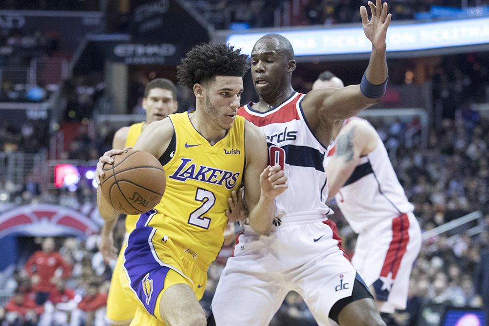 Los Angeles Lakers at the Washington Wizards, USA - 10 Nov 2017