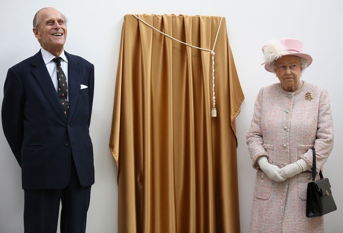 Prince Philip Laughs During a Photo Op with Queen Elizabeth