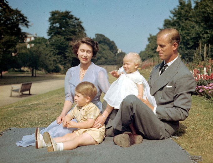 Queen Elizabeth & Prince Philip Play with Charles & Anne