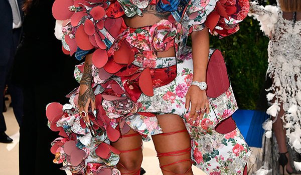 rihanna flower dress met gala