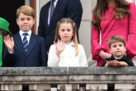 Prince George, Princess Charlotte and Prince Louis
Platinum Jubilee Pageant, London, UK - 05 Jun 2022