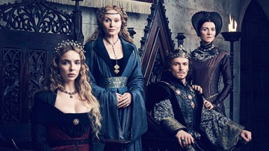 Jodie Comer, Jacob Collins-Levy & Michelle Fairley in 'The White Princess'