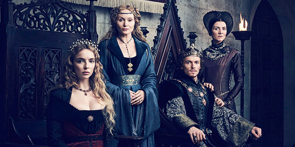 Jodie Comer, Jacob Collins-Levy & Michelle Fairley in 'The White Princess'