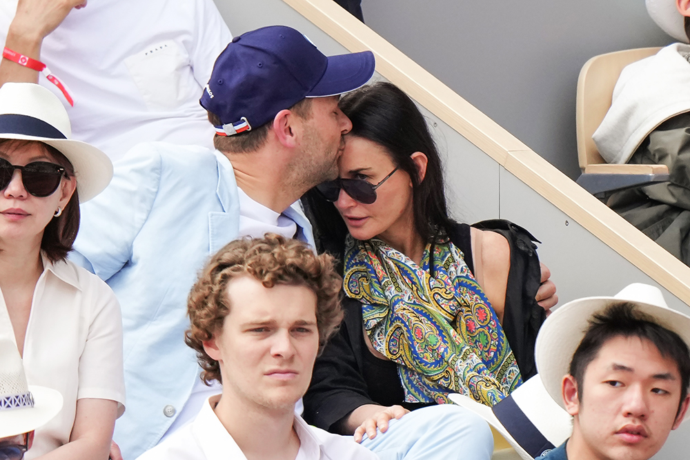 Demi Moore and boyfriend Daniel Humm are seen at Roland Garros