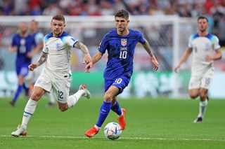 COPA-DO-MUNDO-QATAR-2022
Mandatory Credit: Photo by Heuler Andrey/SPP/Shutterstock (13638095ak)
Kieran Trippier of England disputes the bid with Christian Pulisic of the United States, during the match between England and the United States, for the 2nd round of Group B of the FIFA World Cup Qatar 2022, Al Bayt Stadium this Friday, 25. 30761 (Heuler Andrey / SPP)
FIFA World Cup Qatar 2022 - England vs United States, doha, qatar - 25 Nov 2022