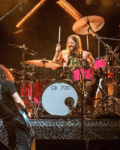 Dave Grohl, left, and Taylor Hawkins of the Foo Fighters perform at Innings Festival at Tempe Beach Park, in Tempe, ArizInnings Festival - Day 1, Tempe, United States - 26 Feb 2022