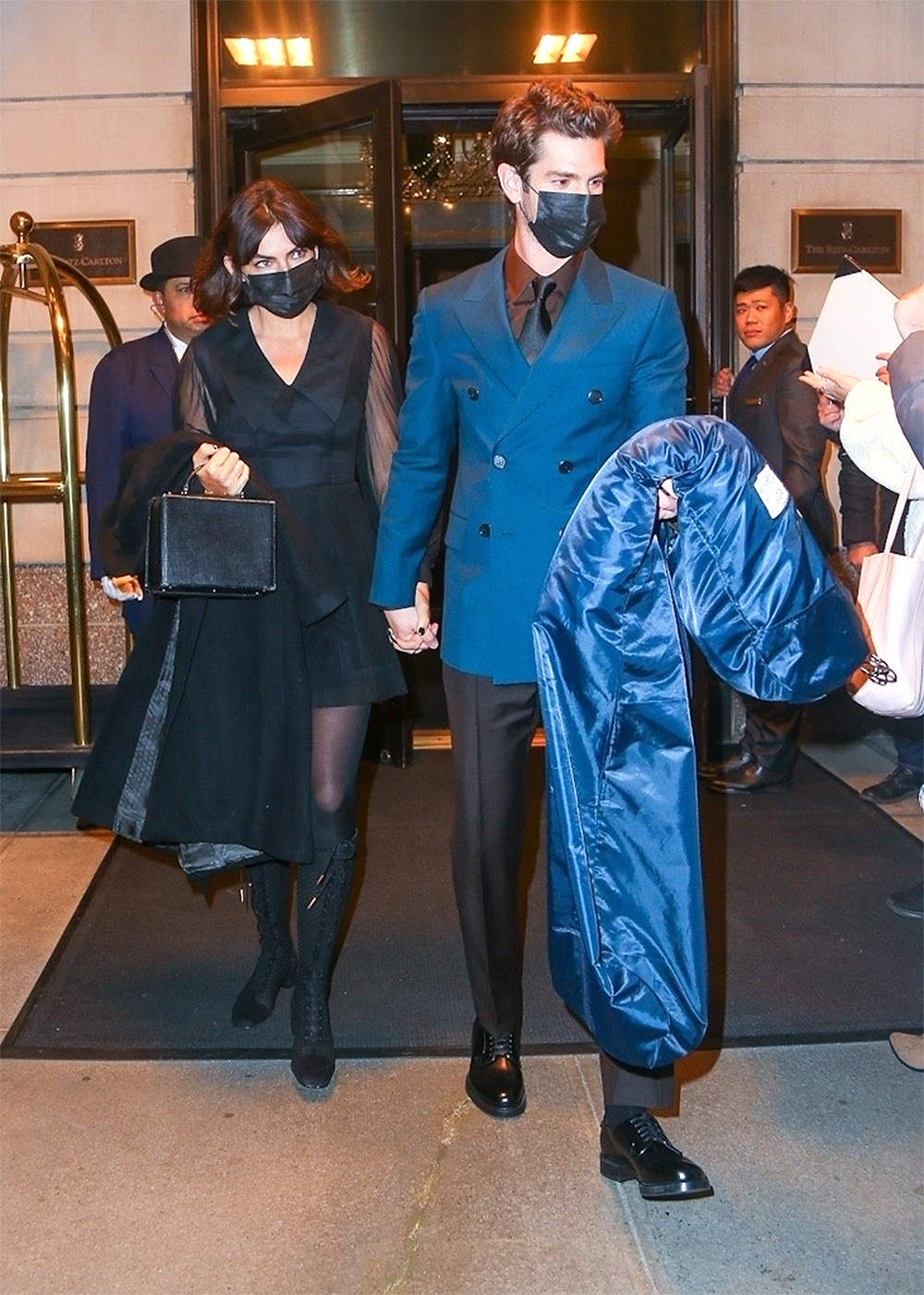 Andrew Garfield holds girlfriend by the hand as he makes his way to the premiere of new movie 'Tick, Tick...Boom!'