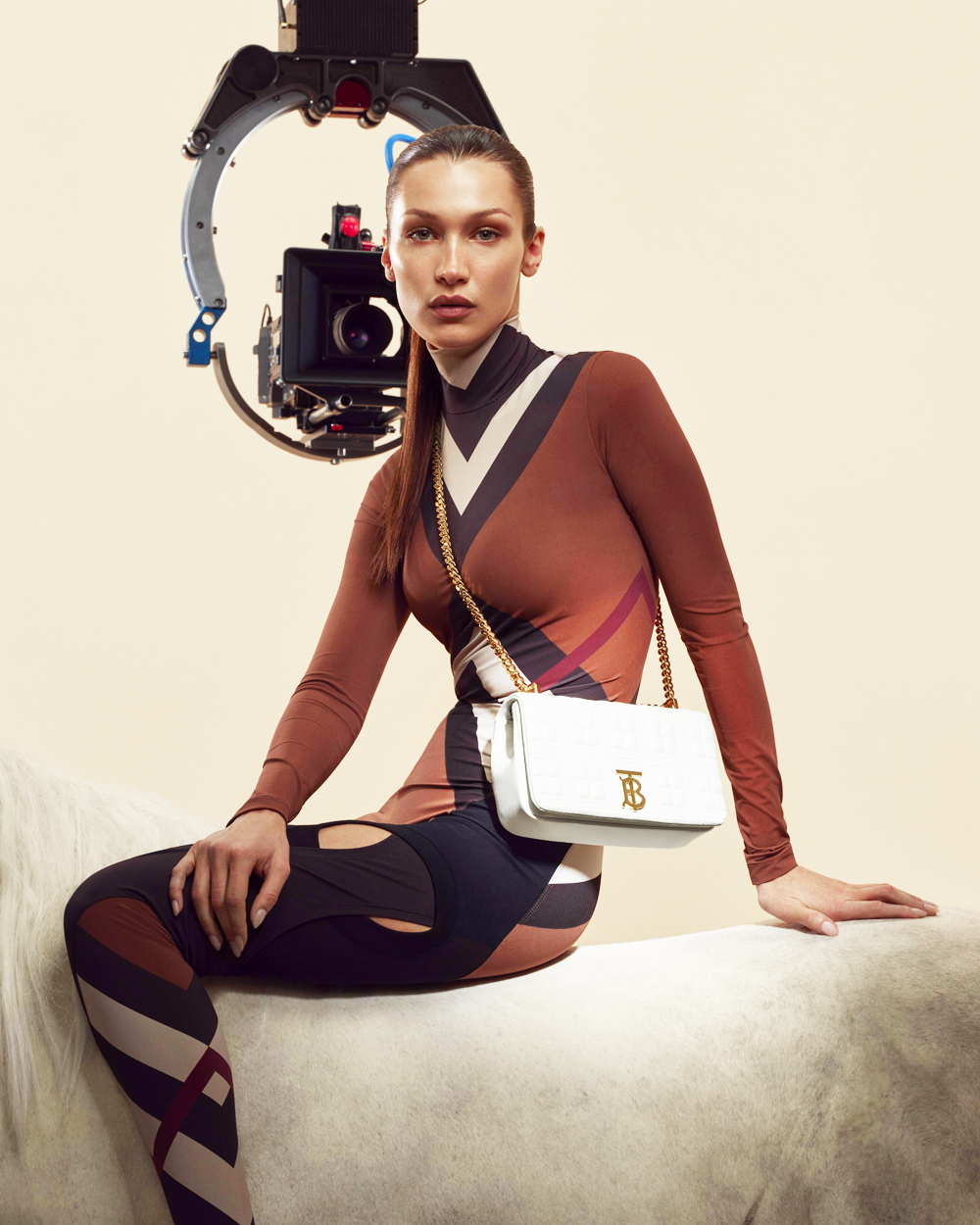 Bella Hadid Models Burberry's New Lola Bag With Boots & Sandals