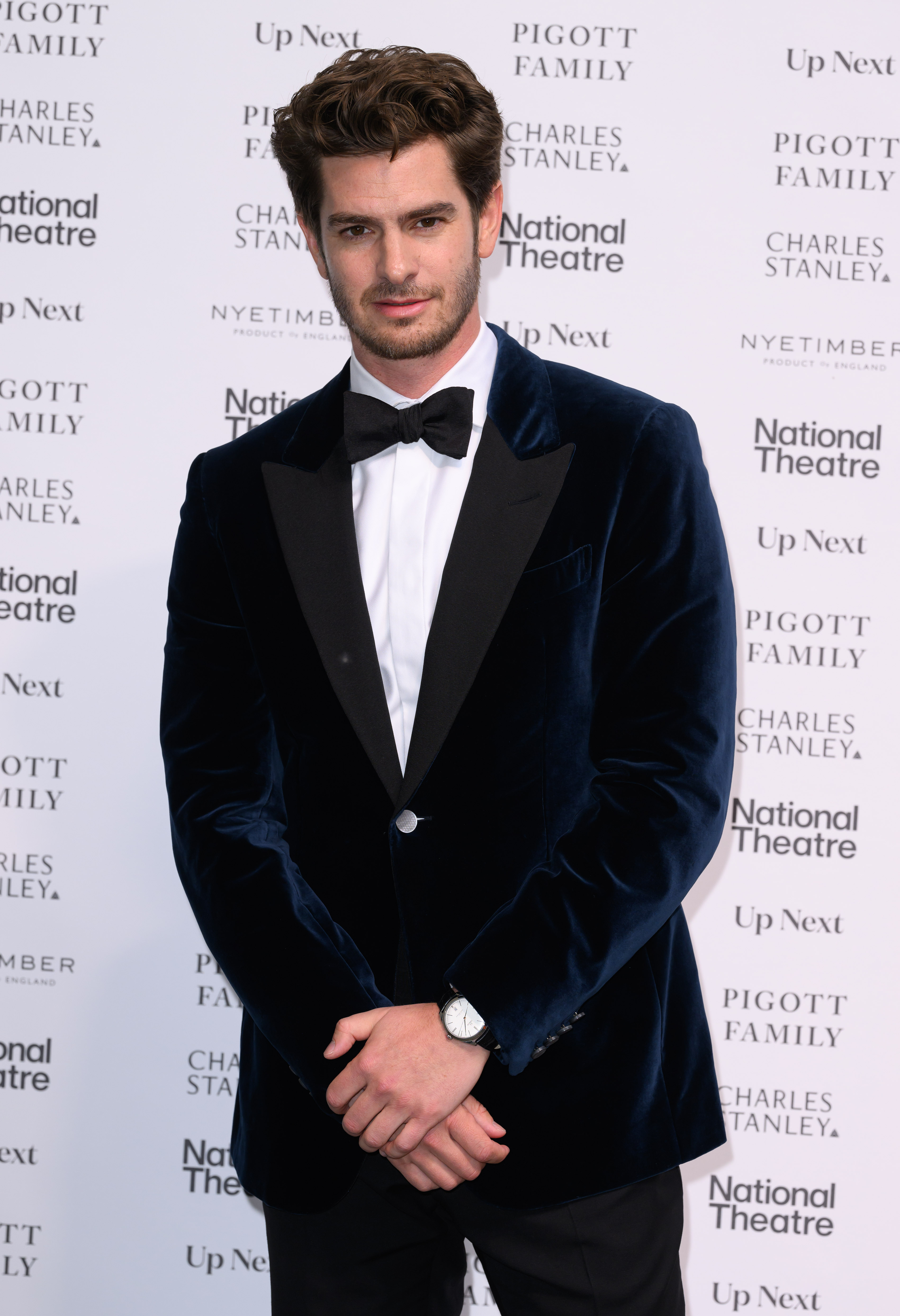 LONDON, ENGLAND - MAY 01: Andrew Garfield attends the National Theatre "Up Next" Gala at The National Theatre on May 01, 2024 in London, England. (Photo by Karwai Tang/WireImage)